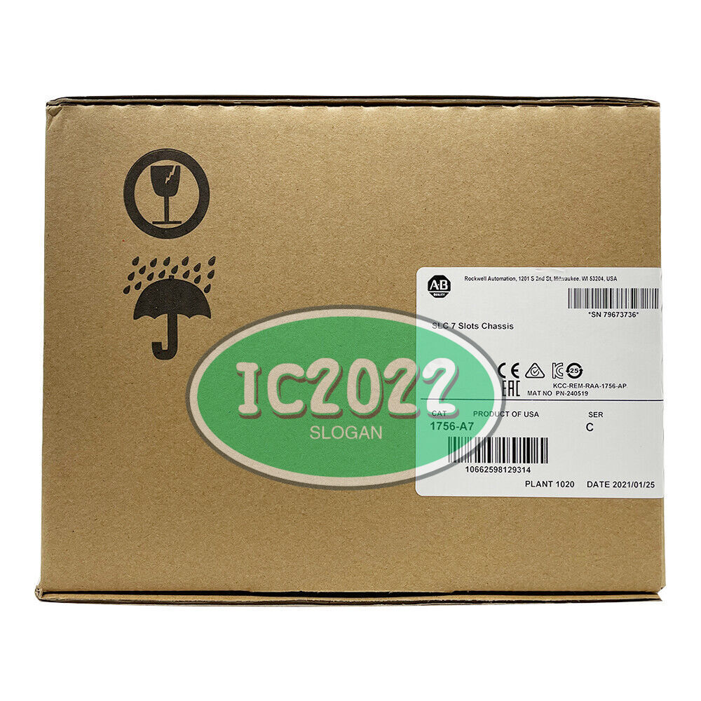 New Factory Sealed AB 1756-A7 SER C Control Logix 7 Slots Chassis 1756A7 - CONTROL LOGIX