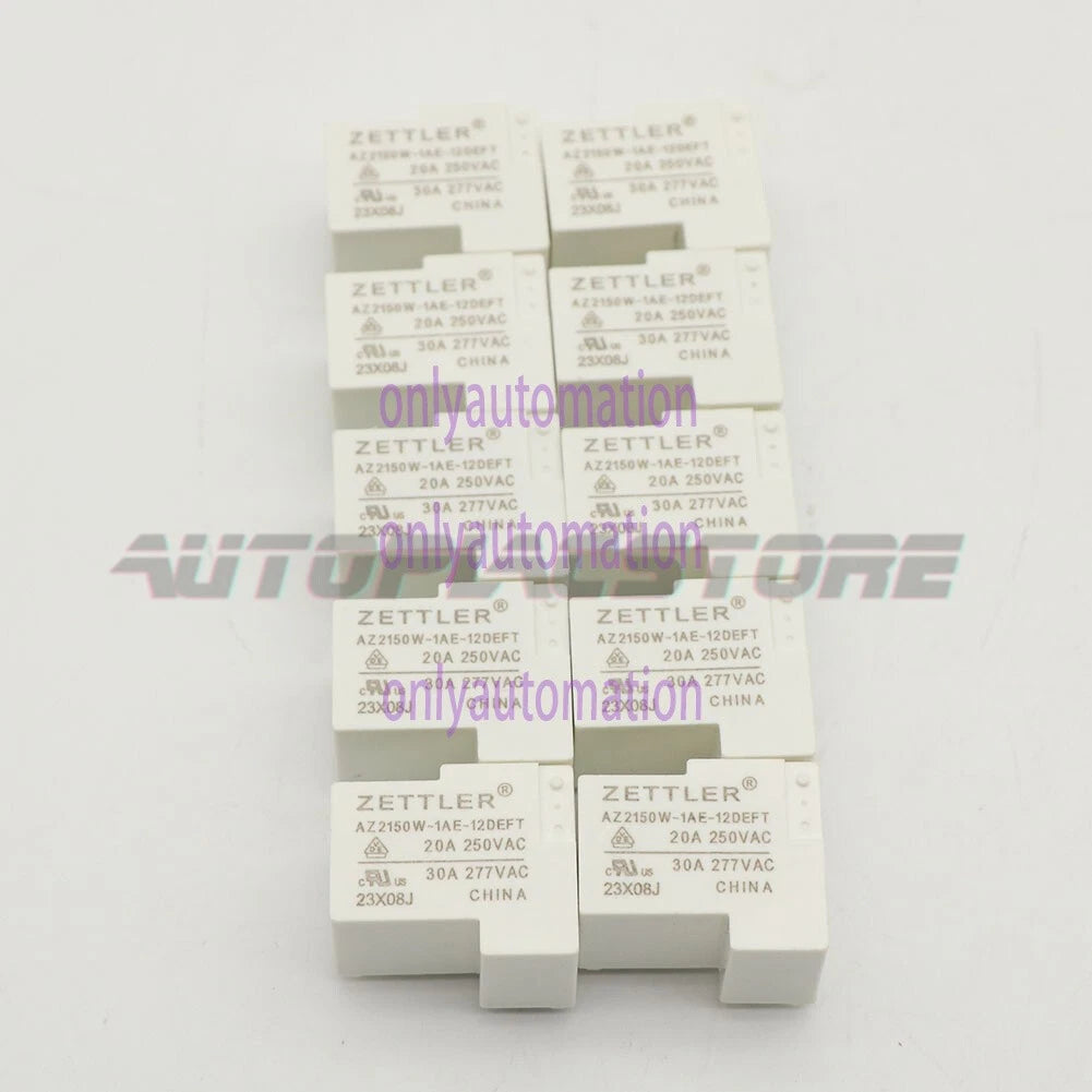 10Pcs ZETTLER AZ2150W-1AE-12DEFT 12VDC Automotive Relay 20A 250VAC 4Pins~