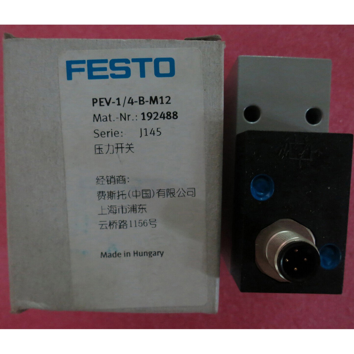 1PC Pressure Switch FESTO PEV-1/4-B-M12 192488 SPOT STOCK - FESTO