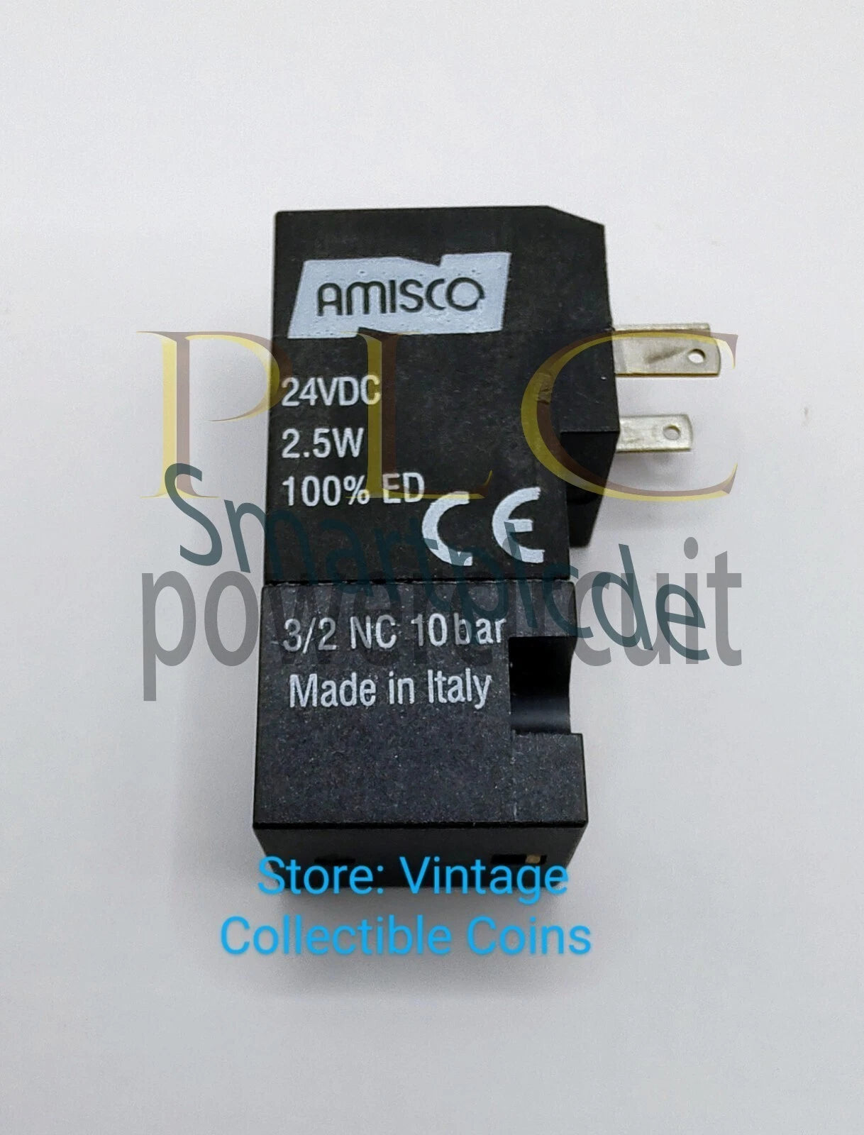 1PCS Unit AMISCO 24VDC 2.5W ED 3/2 NC 10bar Made in Italy Solenoid Pilot Valve
