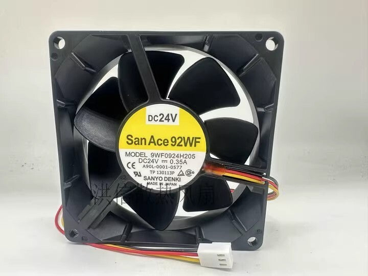 Sanyo 9WF0924H205 9032 DC24V 0.35A A90L-0001-0577 9CM 3-Pin Cooling Fan