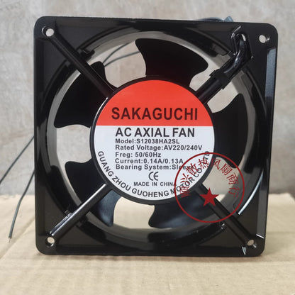 SAKAGUCHI S12038HA2SL AC220V 120*120*38MM Dual Ball Cooling Fan