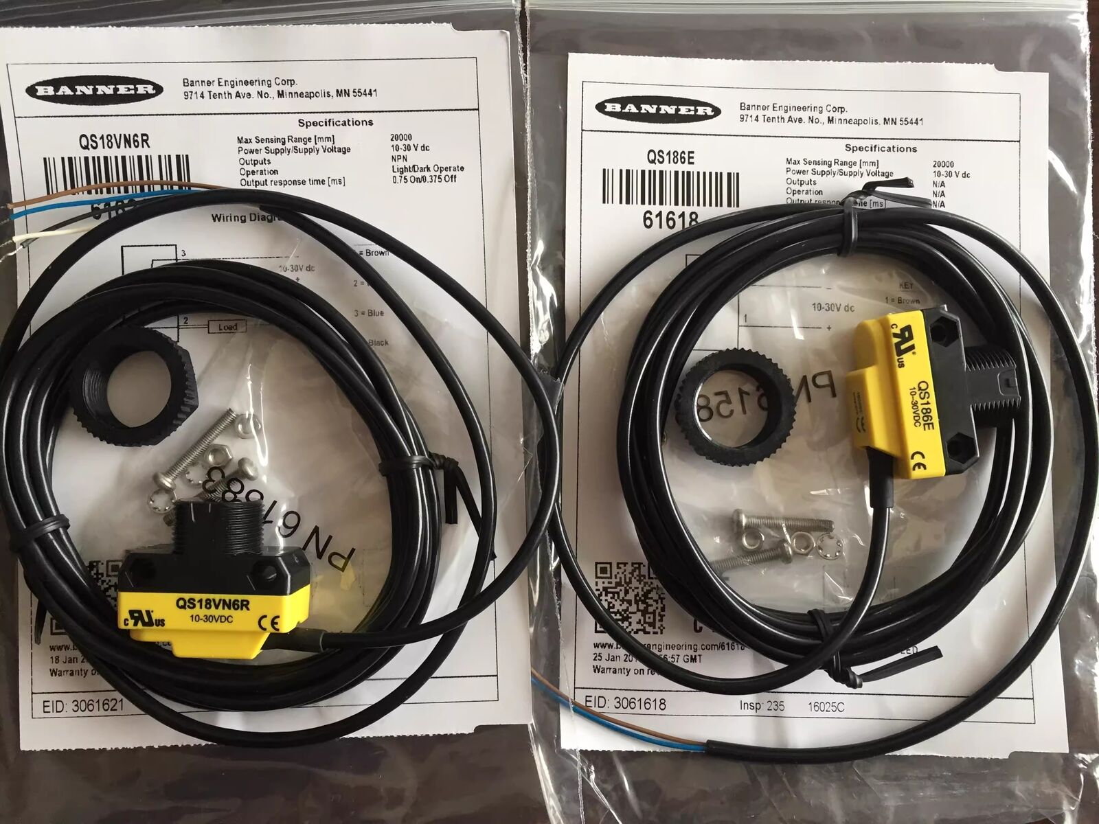 new 1pcs BANNER Sensor Photoelectric Switch QS186E+QS18VN6R (NPN injectivity) - BANNER