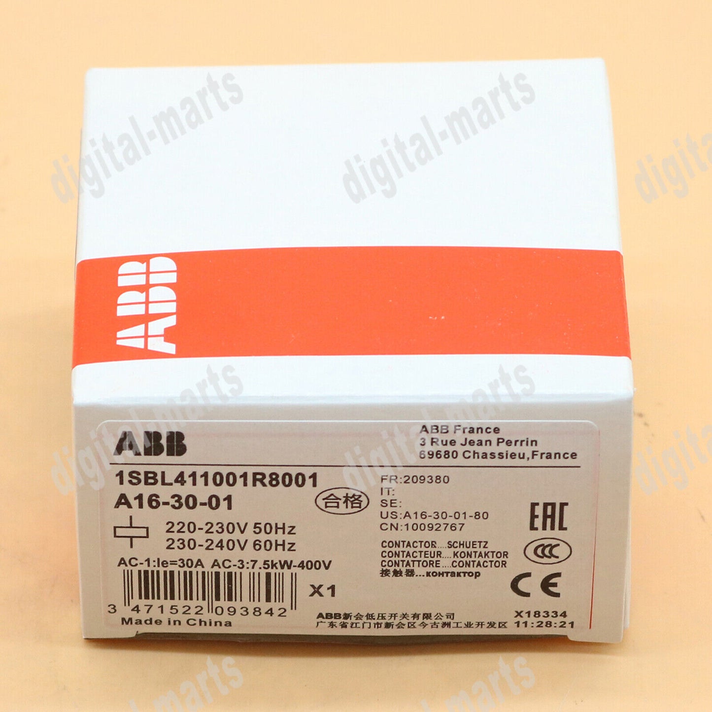 Abb A16-30-01 AC220V AC Contactor Quality Assured - ABB
