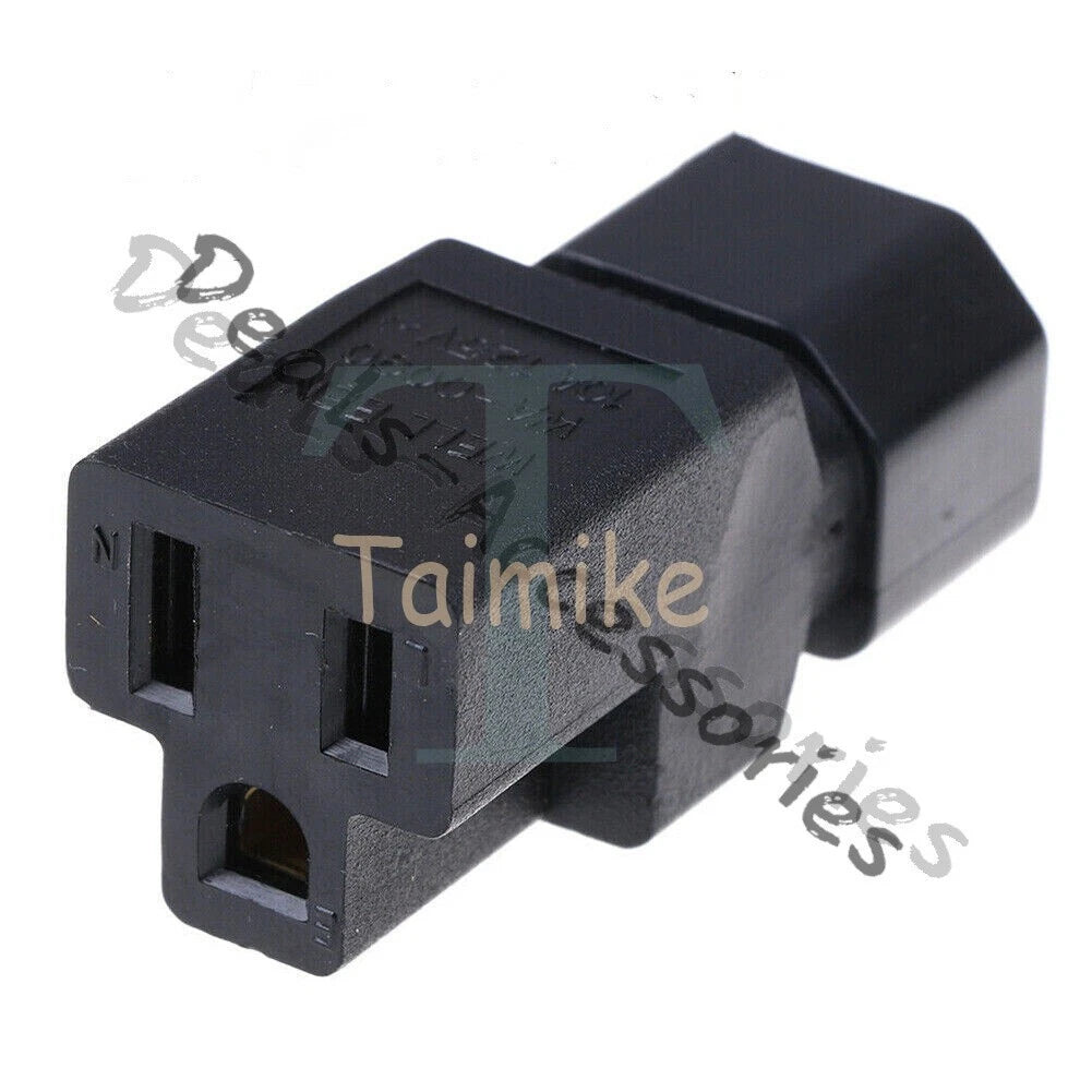 C14 to Nema 5-15R PDU USP power adapter IEC male to US female adapter plug(1PCS)