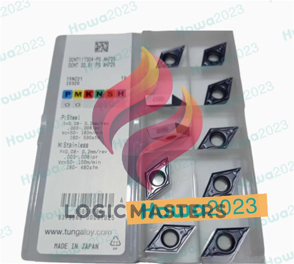 10Pcs/Box Tungaloy DCGT11T304N-JS AH725 DCGT32.51N Turning Blade Carbide Inserts