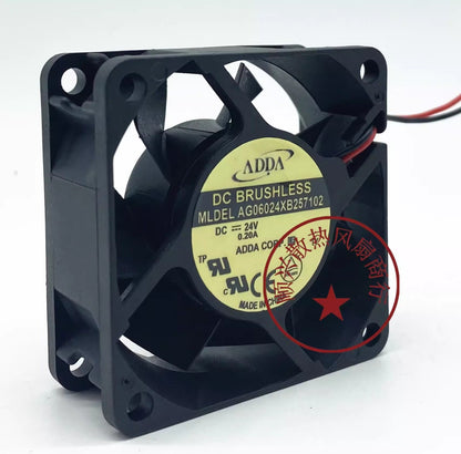 ADDA AG06024XB257102 6025 DC24V 0.20A 6CM 2-Wire Inverter Cooling Fan