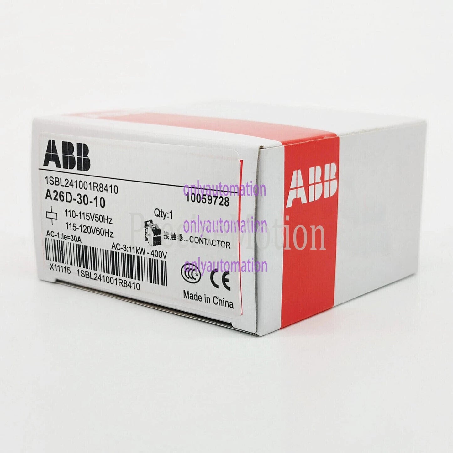 ABB AC contactor A26D-30-10 110V Fast delivery 1PCS