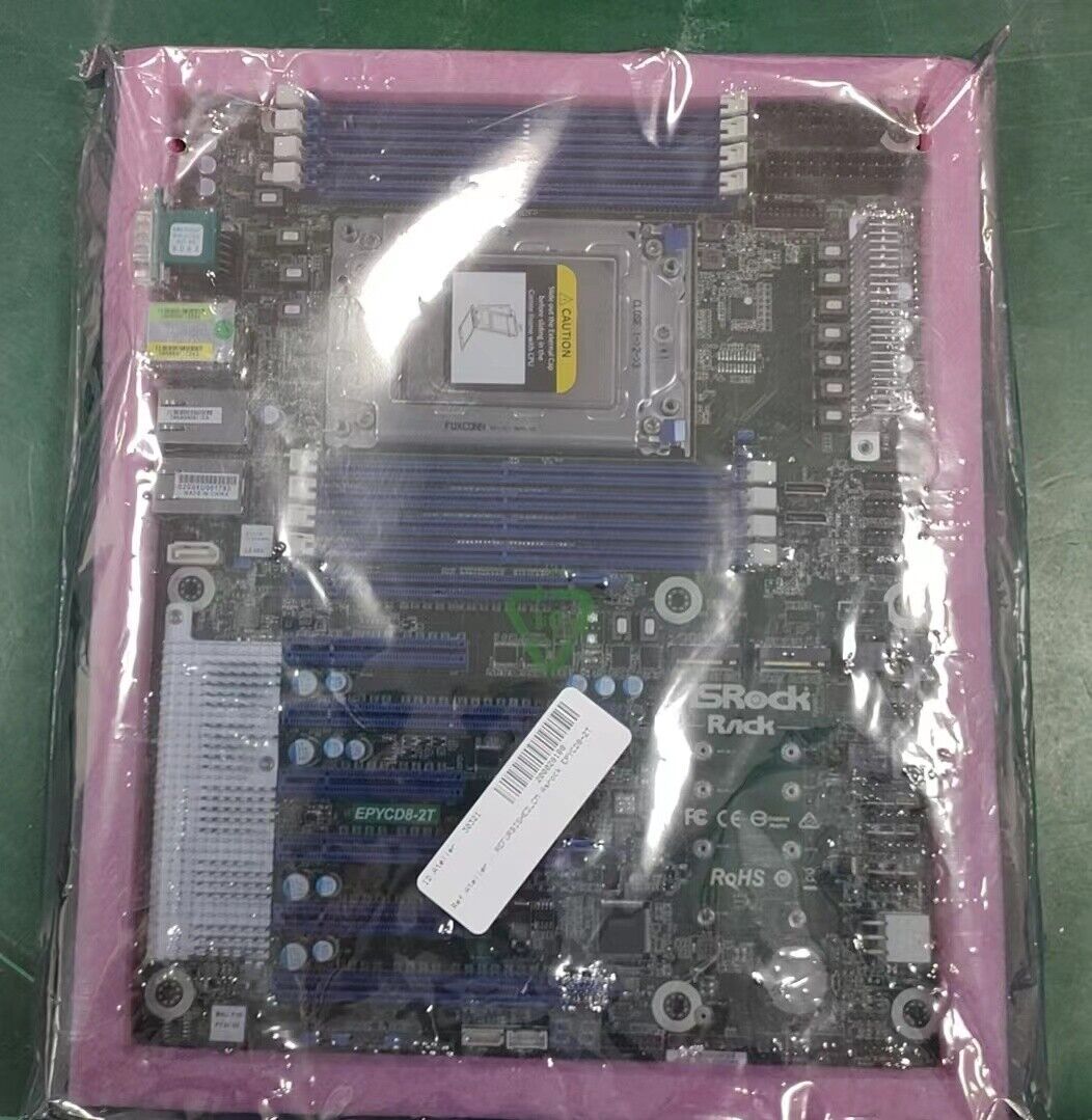 used ASRock EPYCD8-2T motherboard supports EPYC 7001/7002 7 PCIE dual M2 SSD