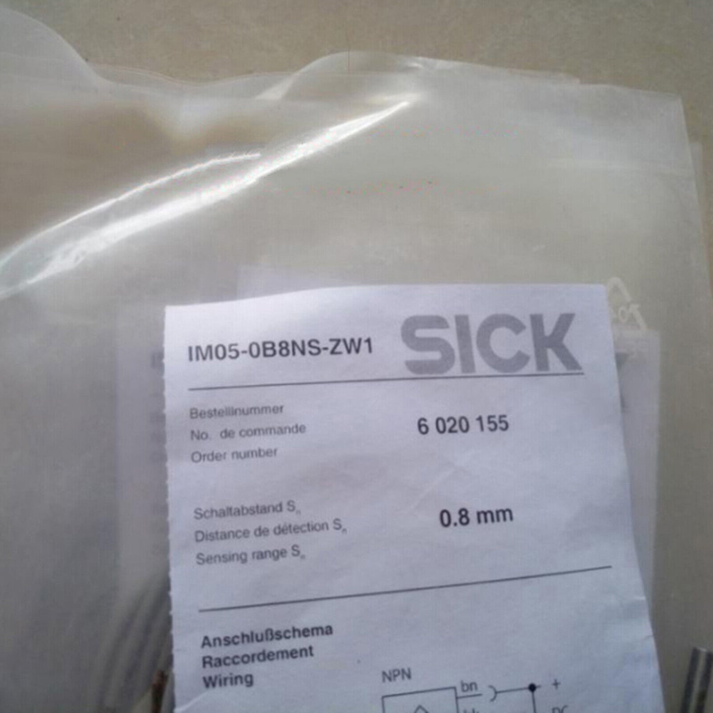 new one SICK proximity switch IM05-0B8NS-ZW1 SPOT STOCKS - SICK