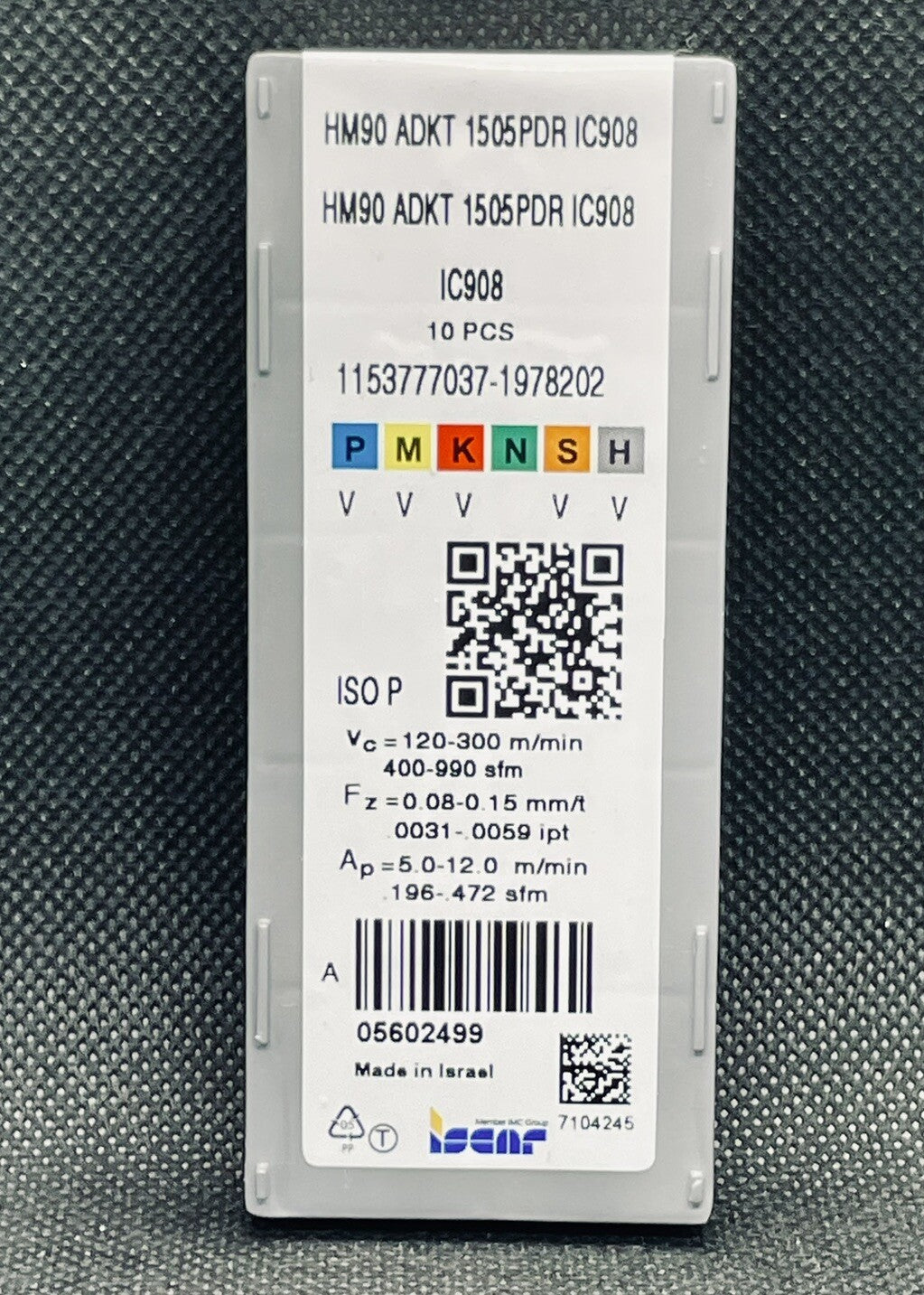 ISCAR ADKT 1505 PDR IC908 CNC Carbide Inserts  ADKT 1505PDR (10 PCS)