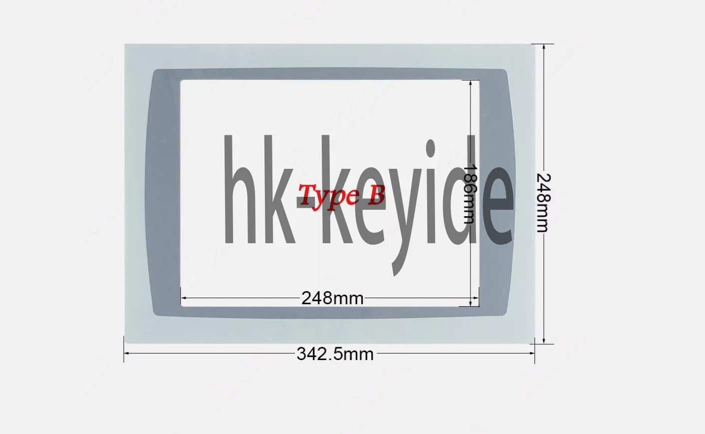 PROTECTIVE FILM for 2711P-RDT12C PanelView Plus 1250 Overlay with Blue Label