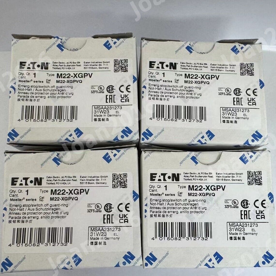 new 1pcs EATON M22-XGPV Emergency stop protective cover - EATON