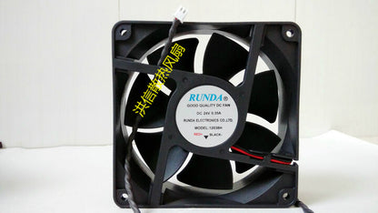 1pcs  RUNDA 12038H DC24V 0.35A inverter cooling fan 120*120*38MM 2pin