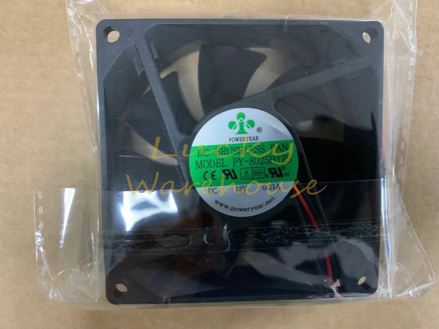 POWERYEAR FAN PY-8025H12S 12v 0.2A 8025 8CM 2 PIN