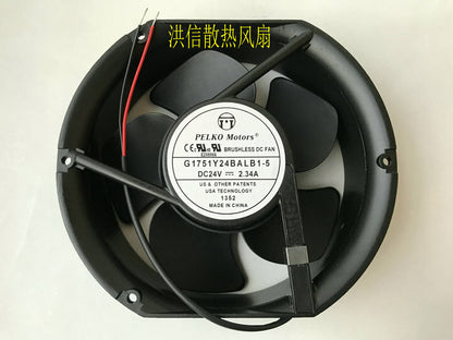 PELKO Motors  G1751Y24BALB1-5 24V 2.34A 2-wire inverter fan