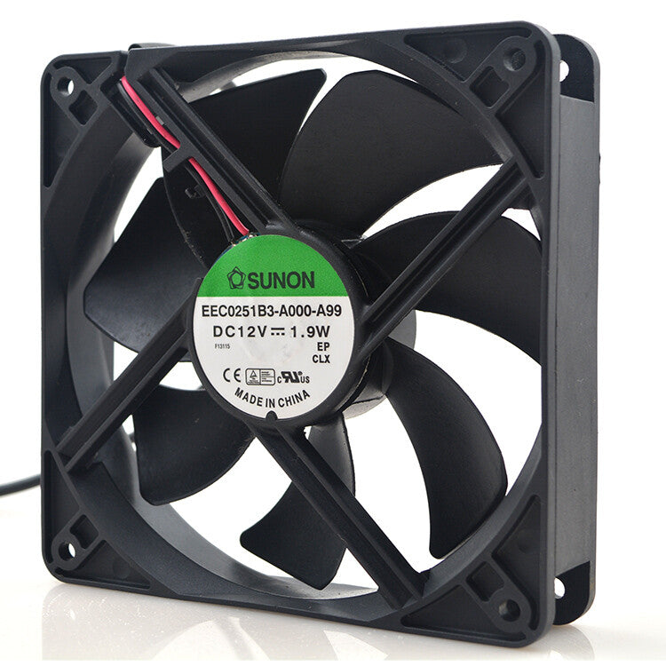 1pcs  SUNON EEC0251B3-A000-A99 12CM 12025 12V 1.9W 2-wire ultra-quiet fan