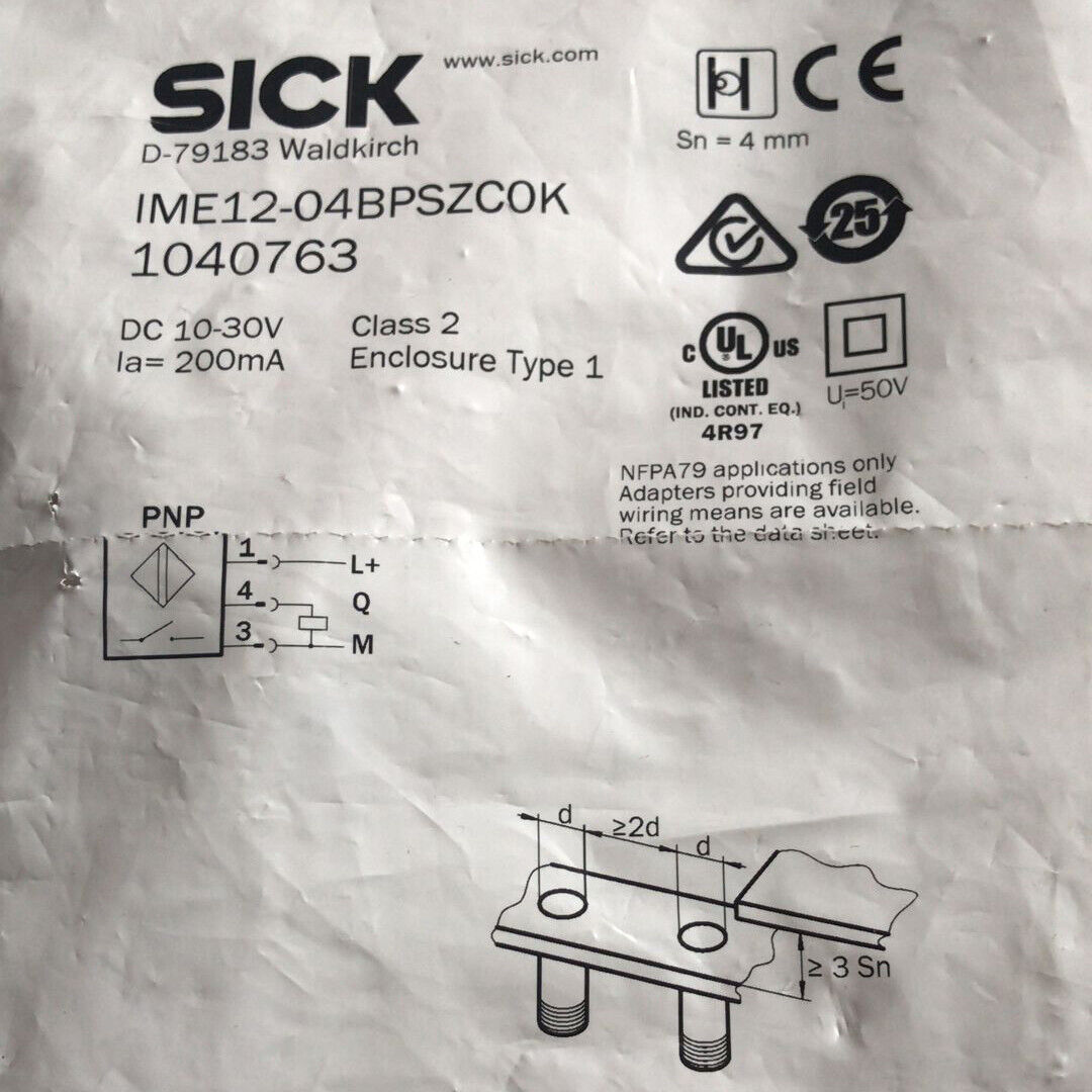 Proximity Switch IME12-04BPSZC0K Fast - ONE SICK