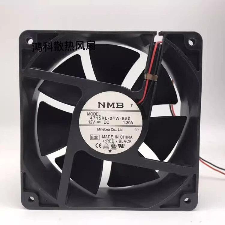 NMB 4715KL-04W-B50 DC12V 1.30A 2-Wire Silent Cooling Fan