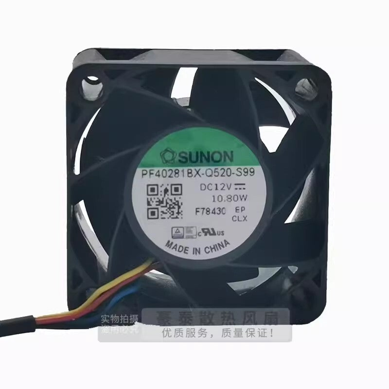 new SUNON PF40281BX-Q520-S99 4028 DC12V 10.80W 4-Pin Silent Cooling Fan