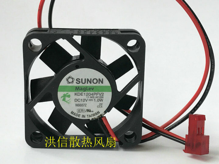 new SUNON 4010 KDE1204PFV2 DC12V 1.0W 4CM 2-wire silent cooling fan