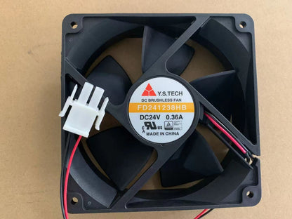 new for Y.S.TECH FD241238HB 12038 24V 0.36A 12cm 2-wire Inverter cooling fan
