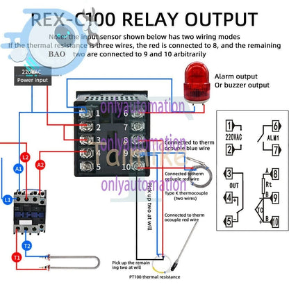 REX-C100 Digital PID Thermostat temperature Controller SSR output K Thermocouple