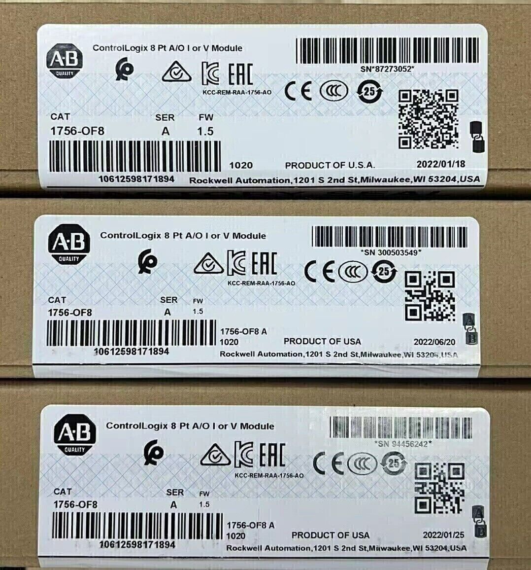 Factory Sealed AB 1756OF8 SER A ControlLogix 8 Pt PLC Output Module - CONTROLLOGIX