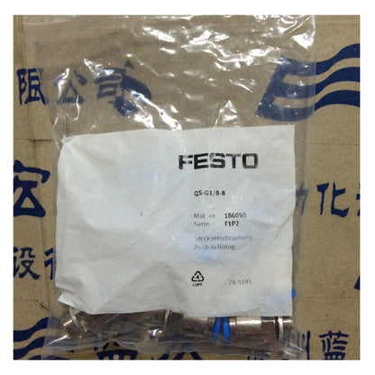 10pc Festo Connector QS-G1/8-8 186098 - FESTO