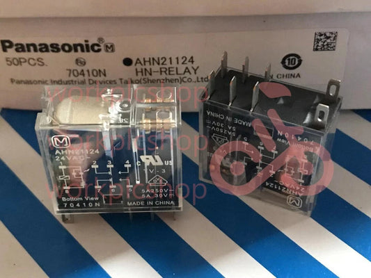 5Pcs Panasonic AHN21124 24VAC Power Relay 8 Pins 5A 250V