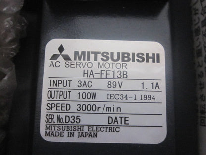 & MITSUBISHI AC SERVO MOTOR HA-FF13B HAFF13B