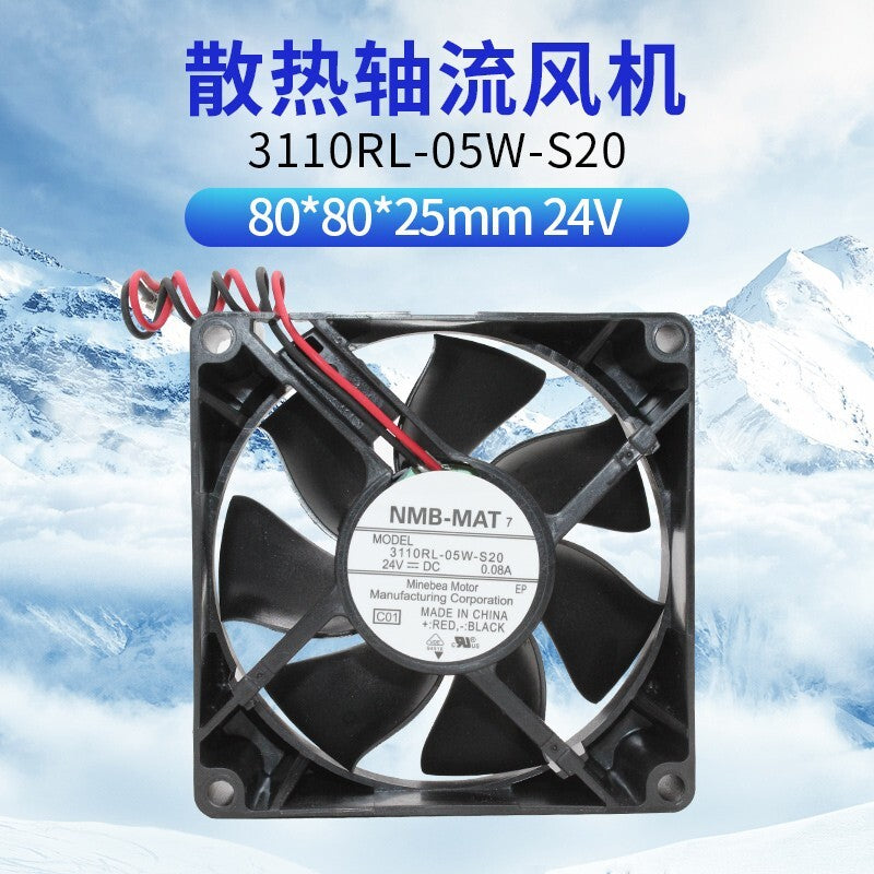 NMB 3110RL-05W-S20 24V 0.08A 8025 mute frequency converter cooling fan