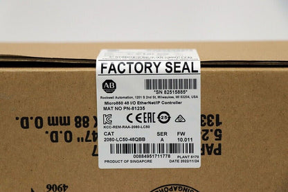 Allen Bradley Micro850 EtherNet/IP Controller, 2080-LC50-48QBB, New PLC - ALLEN BRADLEY