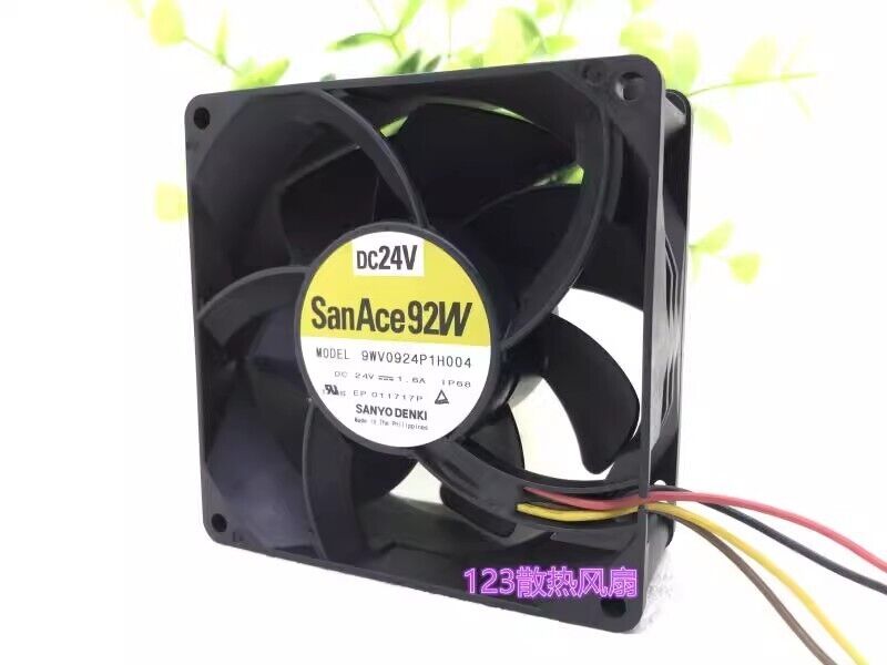 new Sanyo 9WV0924P1H004 9038 DC24V 1.6A 9CM 4-Wire Waterproof Inverter Cooling Fan