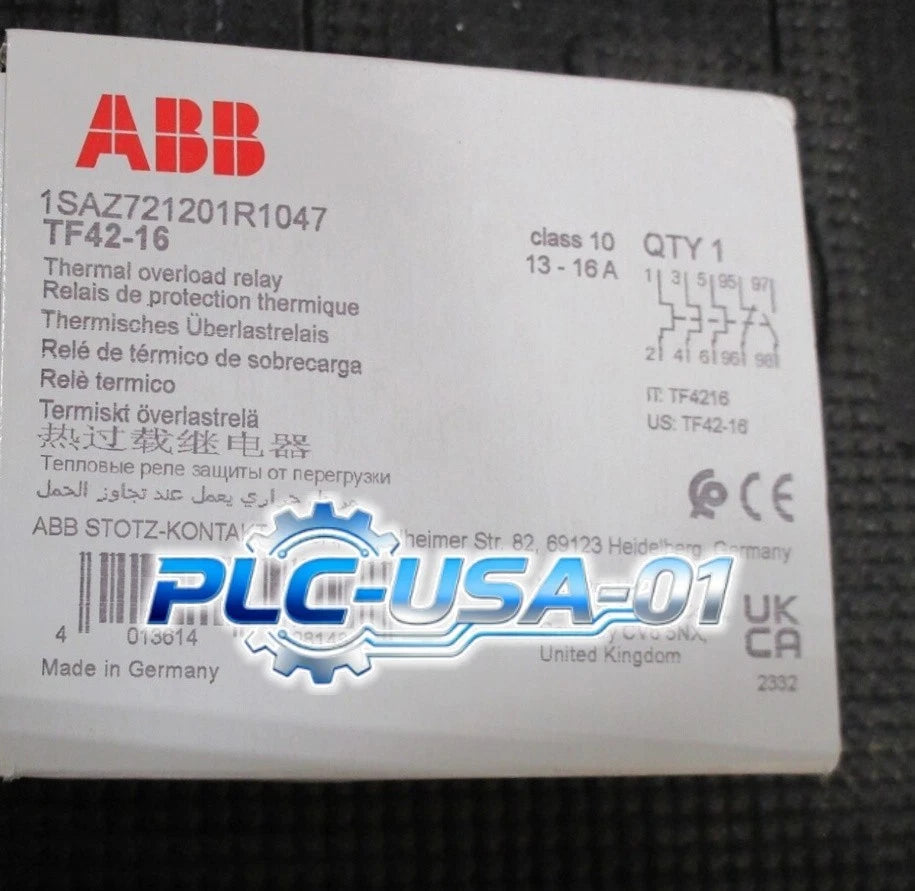 1PCS ABB TF42-16 1SAZ721201R1047 13-16A Thermal Overload Relay