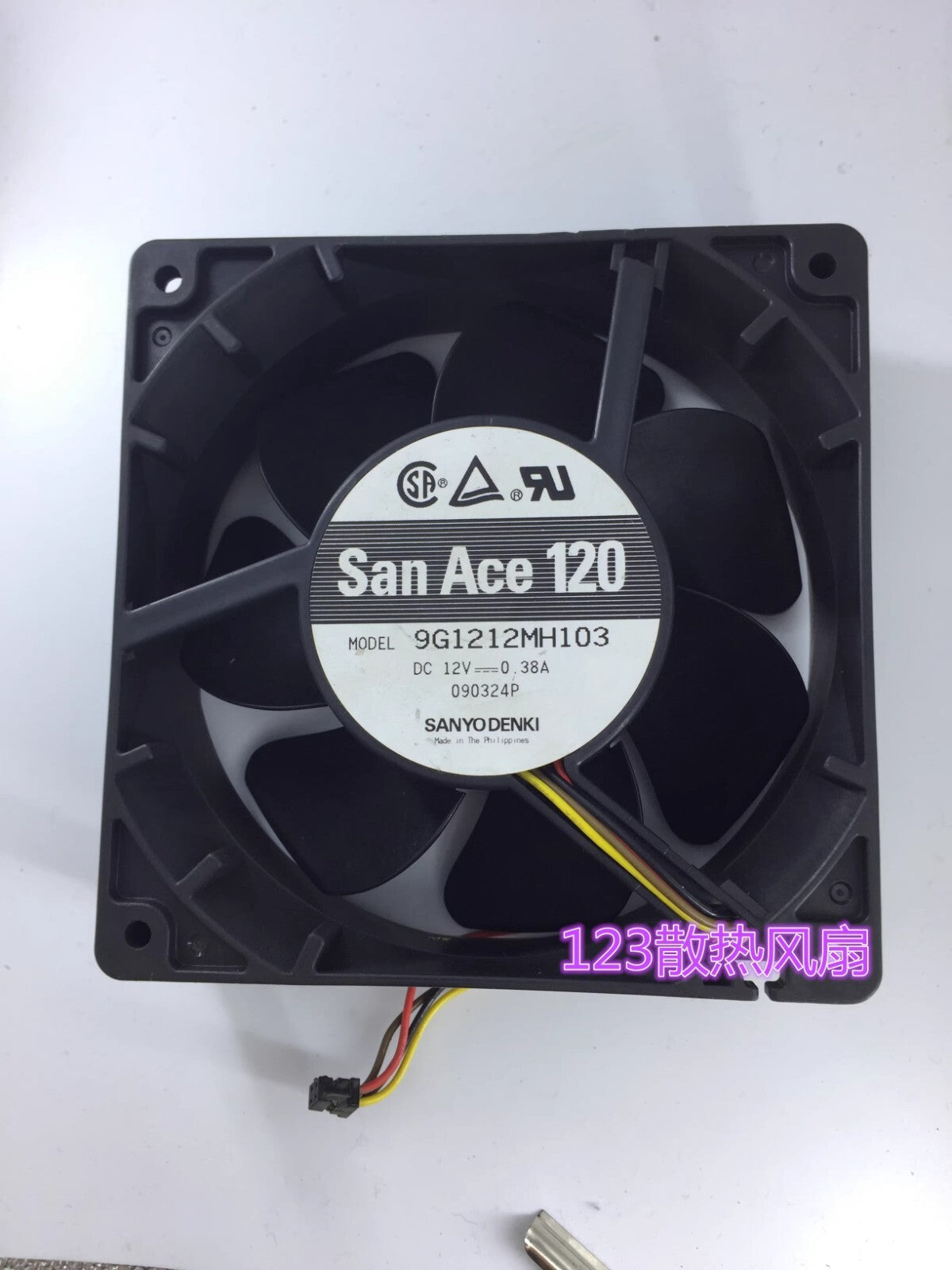 Sanyo 9G1212MH103 12038 DC12V 0.38A 4-Wire Server Cooling Fan