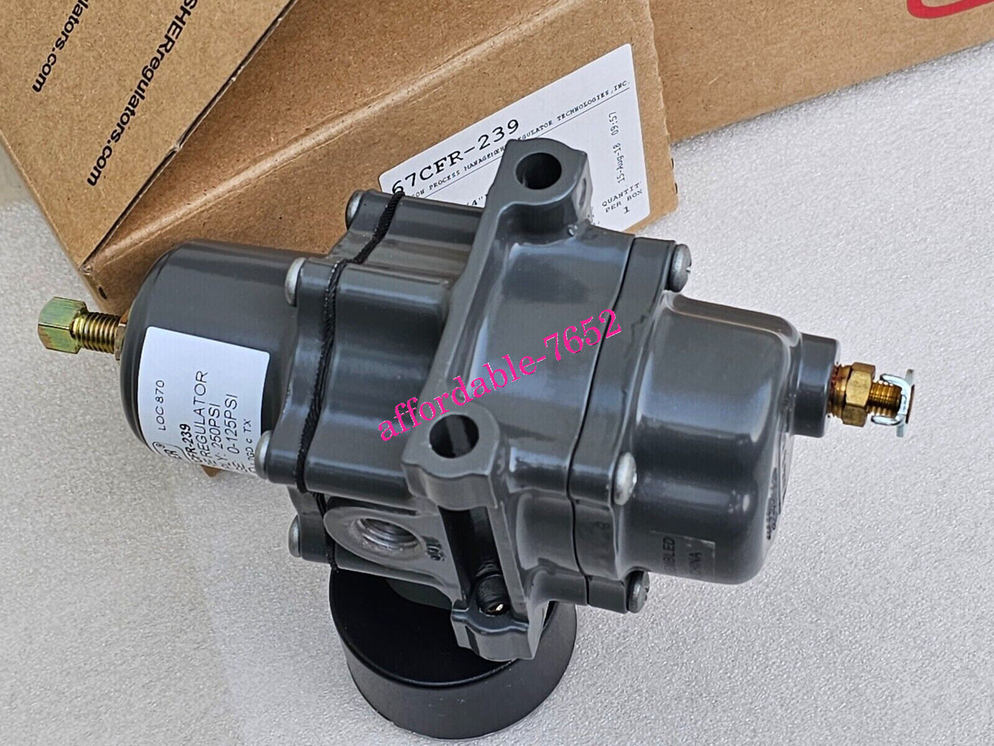 new  67CFR-239 Fisher Series Instrument Supply Regulator,