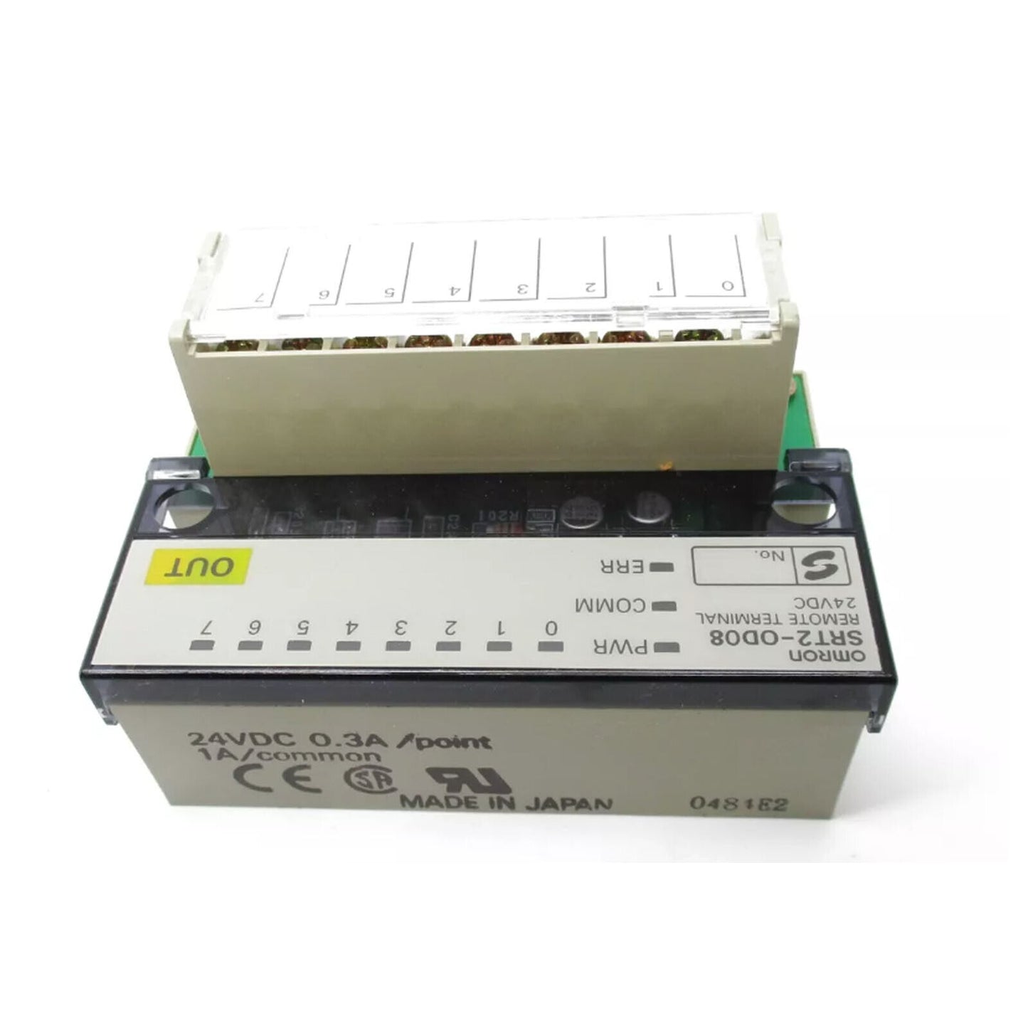 Omnion SRT2-OD08 programmable logic controller with 8 NPN outputs and 16 inputs for industrial automation and safety applications - OMRON