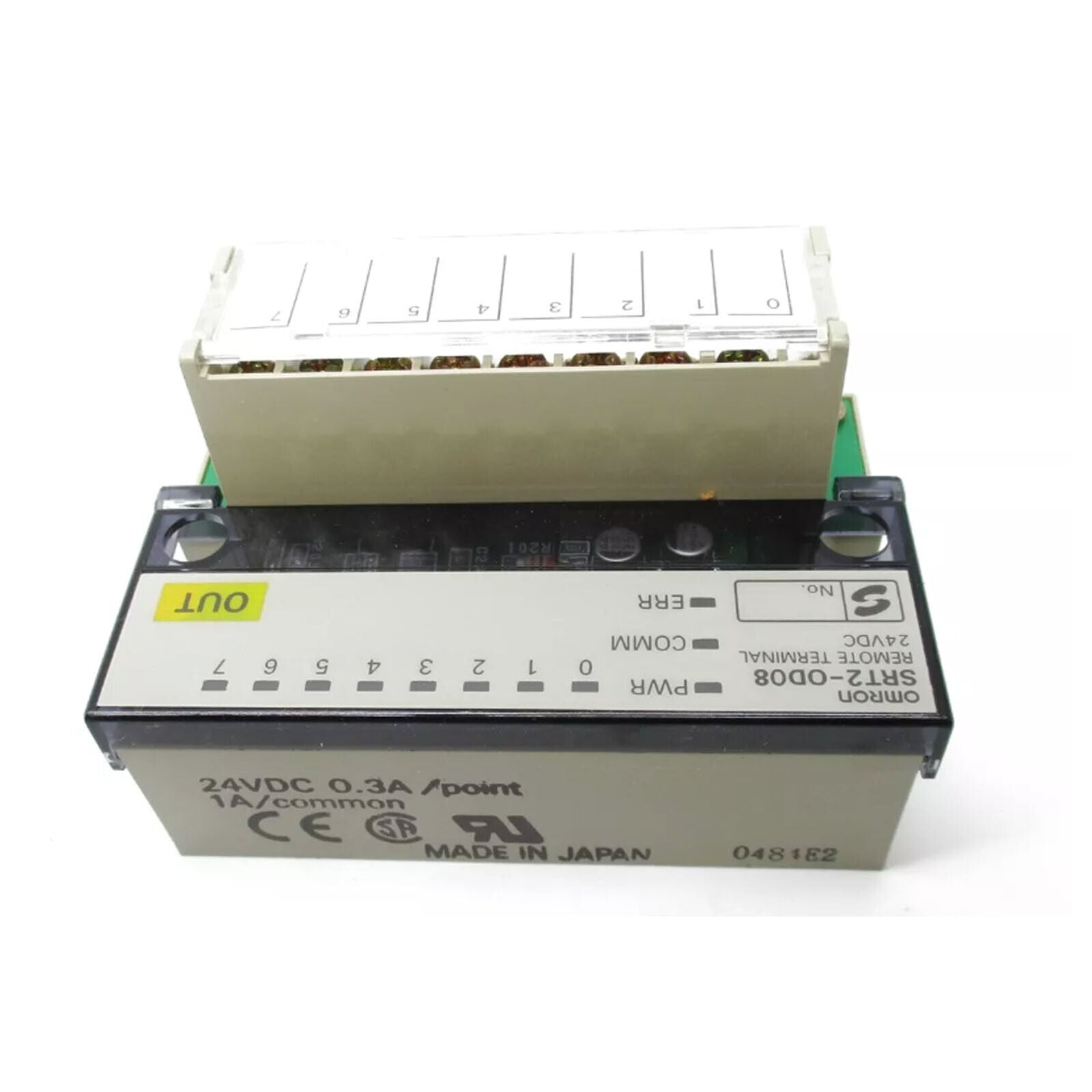 Omnion SRT2-OD08 programmable logic controller with 8 NPN outputs and 16 inputs for industrial automation and safety applications - OMRON