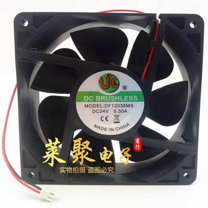 1PCS DF12038MS 12038 DC24V 0.30A 12CM 2-Pin Inverter Cooling Fan