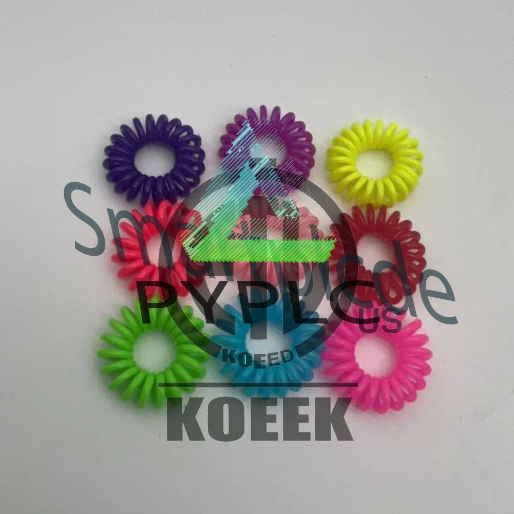 1PC (Random color) Hair Rings Hair Rope Elastic Phone Cord Spiral Hair Bands