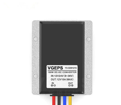 new 9-36V to 12V 15A 180W isolated Waterproof power converter 12V/24V to 12V DC-DC - KOEED