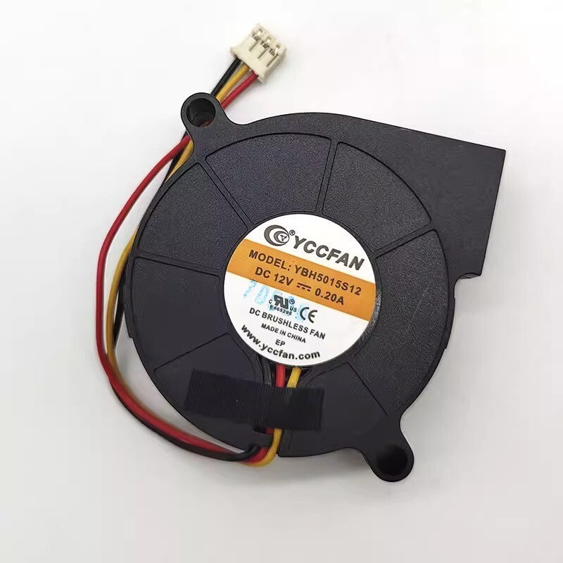 1PCS YBH5015S12 5015 DC12V 0.20A 5CM 3-Pin Mute Turbo Cooling Fan