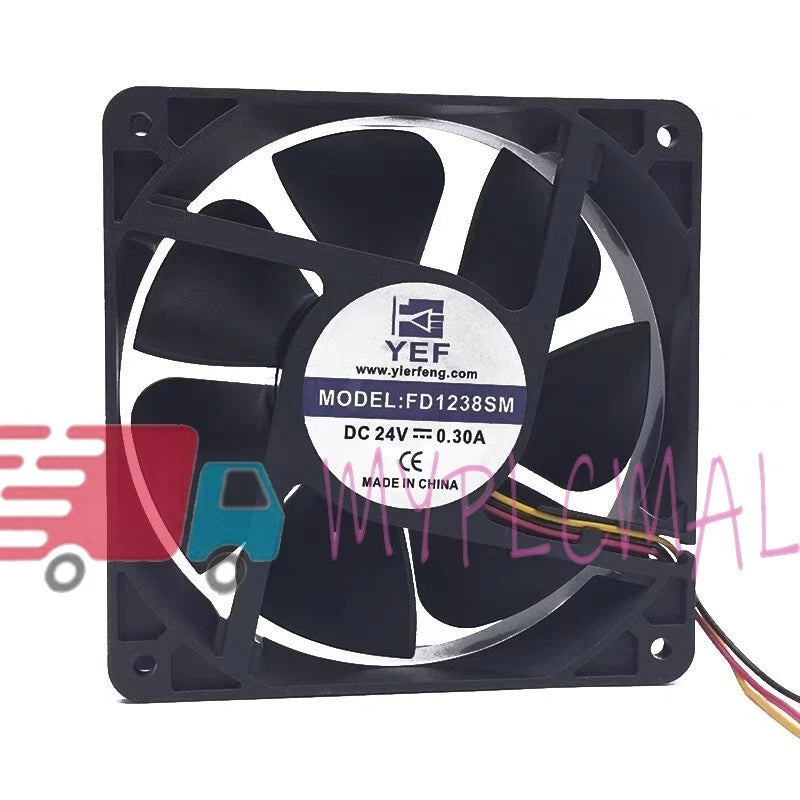 FD1238SM DC24V 0.30A 12cm 3-Wire Cooling Fan