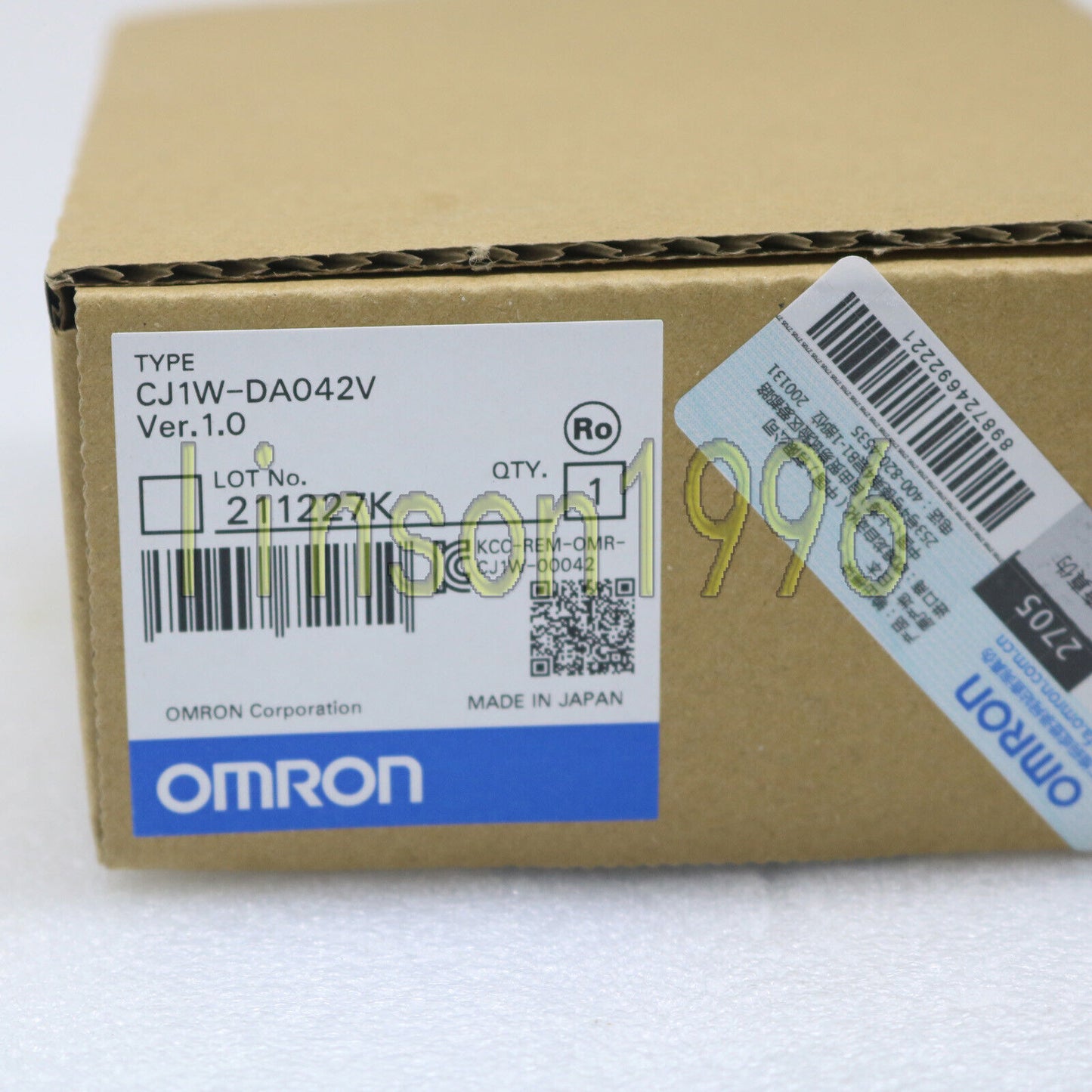 Omron CJ1W-DA042V 1-PC Analog Output Unit - OMRON