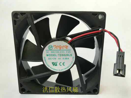 new 1 PCS TOYON Fan TD8020LS DC12V 0.08A 80*20MM 2 Pin Cooling fan - TOYON