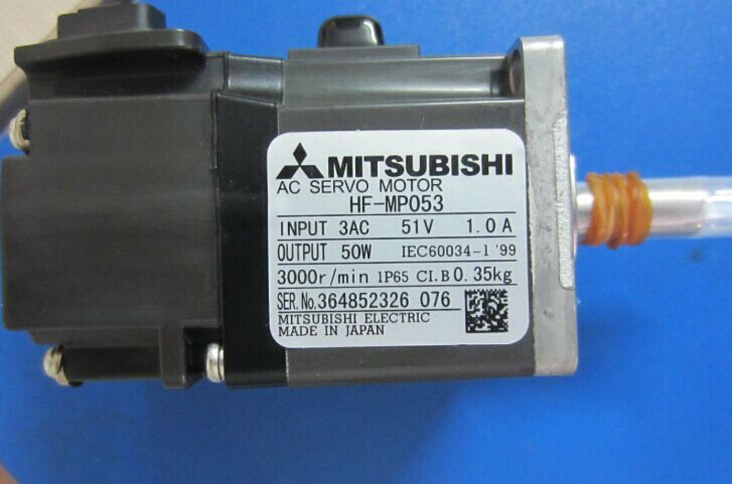 used Mitsubishi AC Servo Mmotor HF-MP053 – Good Condition - MITSUBISHI