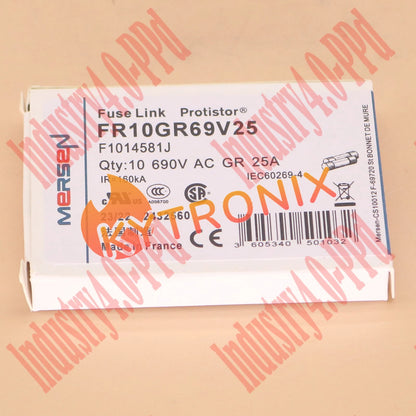 10pc MERSEN FR10GR69V25 Fuse Link Protistor 25A 690VAC ping