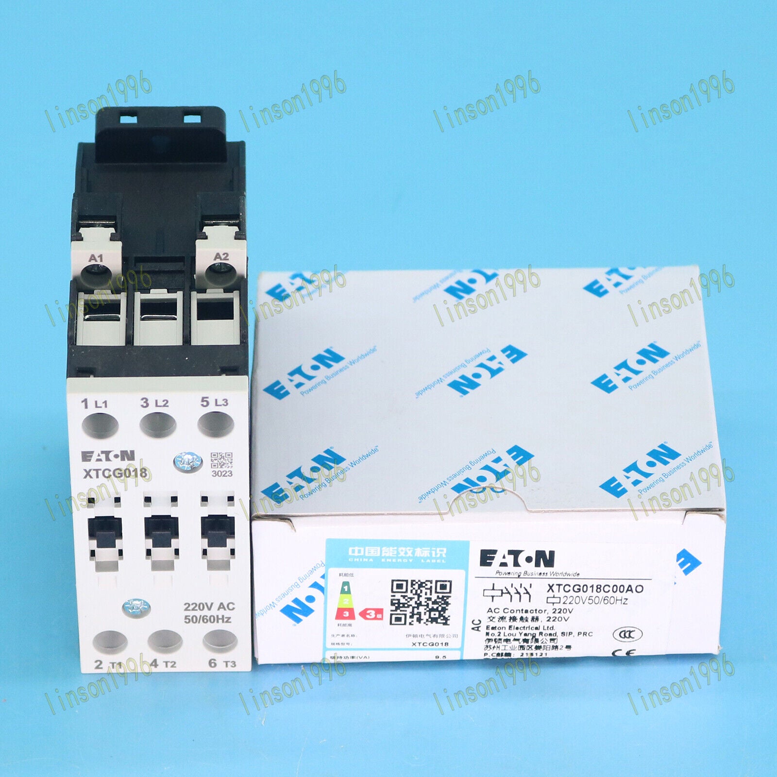 new 1PC  Eaton XTCG018C00AO AC220V 18A Contactor Eaton