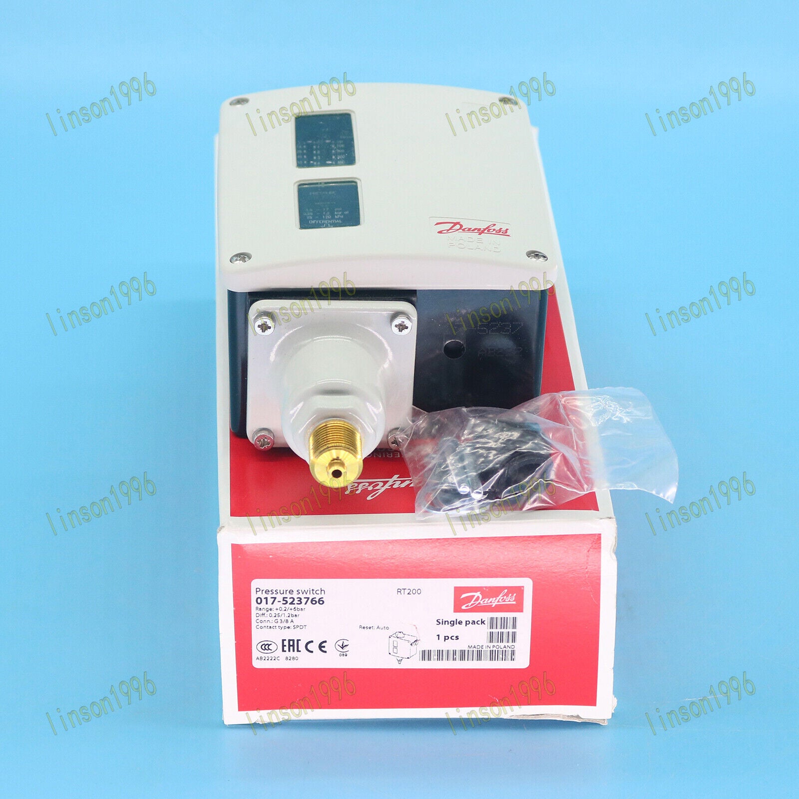 Danfoss Pressure Switch 017-523766 RT200 - DANFOSS